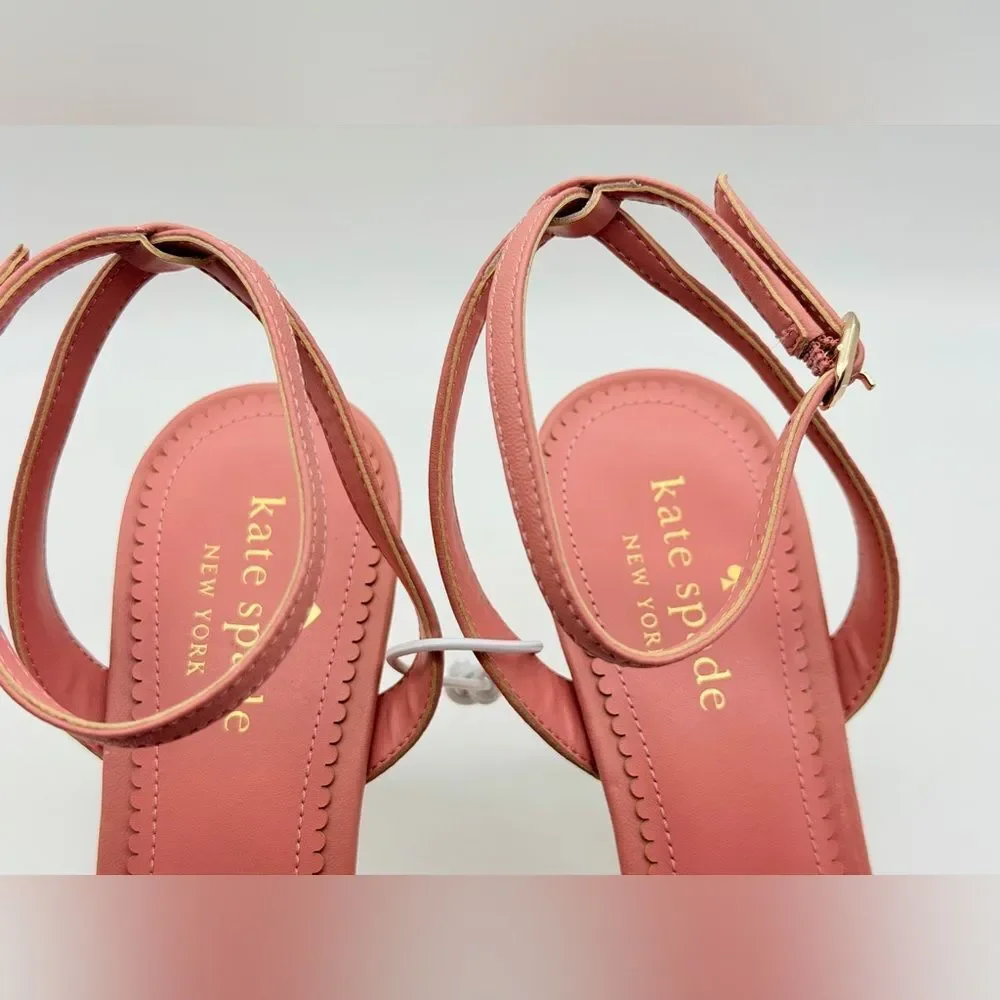 Kate Spade Pink Floral Heels Size 8B NWOT